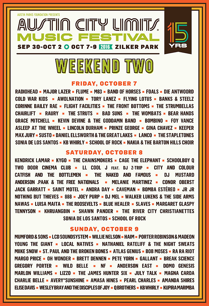 Weekend Two of ACL Music Festival in Austin